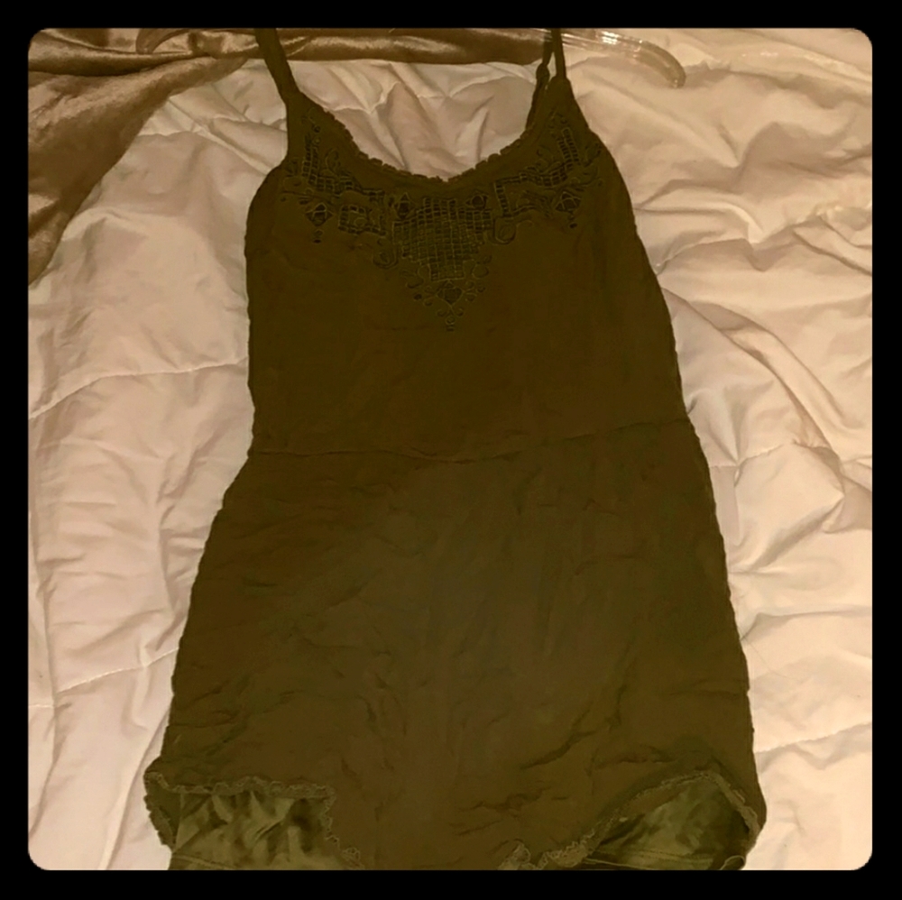 Olive green romper